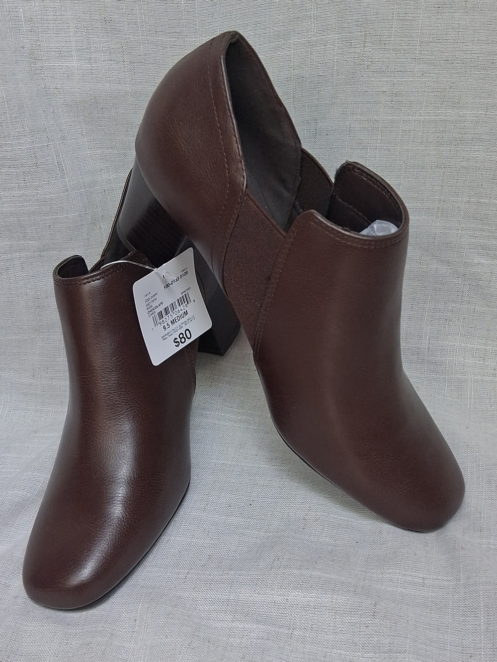 East 5th Brown Ankle Booties Rossi Chocolate 9.5